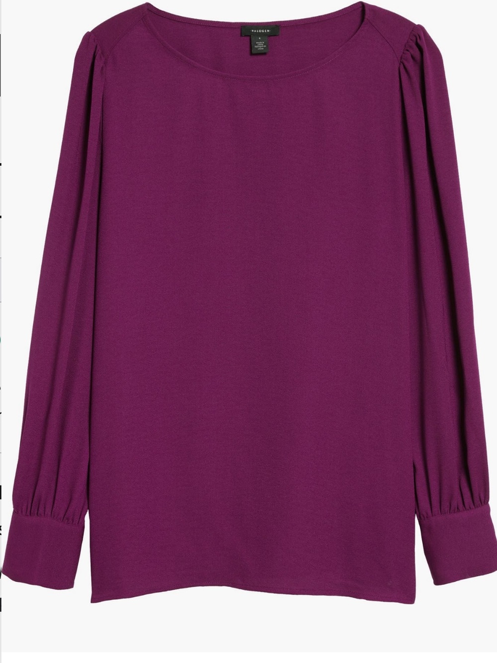 Halogen Long-Sleeve Blouse, medium, EUC